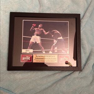 Muhammad Ali joe Frazier autographed photo framed